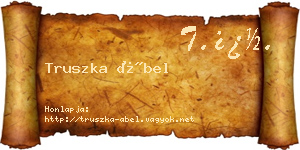 Truszka Ábel névjegykártya